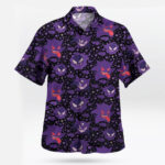 Gengar Shadow Swirl Hawaiian Shirt