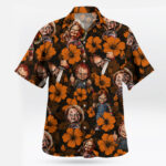 Halloween Chucky Floral Hawaiian Shirt