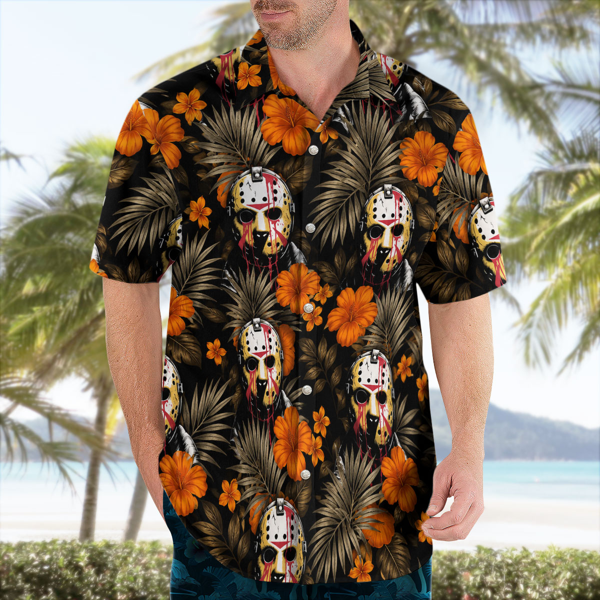 Jason Voorhees Tropical Horror Hawaiian Shirt 9 Jason Voorhees Tropical Horror Hawaiian Shirt 4