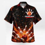 Personalized Fire Bowling Hawaiian Shirt