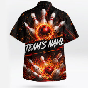 Personalized Fire Bowling Hawaiian Shirt 3