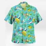 Mudkip & Totodile Tropical Water Pokemon Hawaiian Shirt