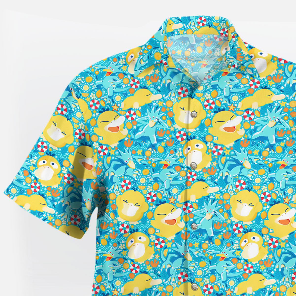 Psyduck & Vaporeon Ocean Adventure Pokémon Hawaiian Shirt 7 Psyduck Vaporeon Ocean Adventure Pokemon Hawaiian Shirt 3