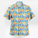 Summer Psyduck Beach Party Pokemon Hawaiian Shirt