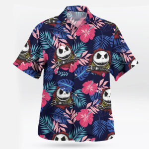 Jack Skellington Tropical Floral Hawaiian Shirt