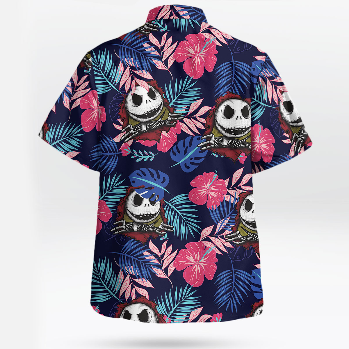 Jack Skellington Tropical Floral Hawaiian Shirt 7 Tropi Hawaiian Shirts Jack Skellington Tropical Floral Hawaiian Shirt 3