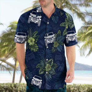 Jeep Tropical Jungle Pattern Hawaiian Shirt
