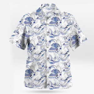Pokemon Lugia Floral Pattern Hawaiian Shirt