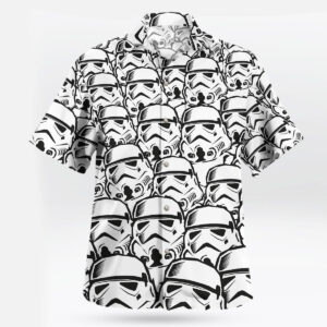 Star Wars Stormtrooper Helmet Pattern Hawaiian Shirt