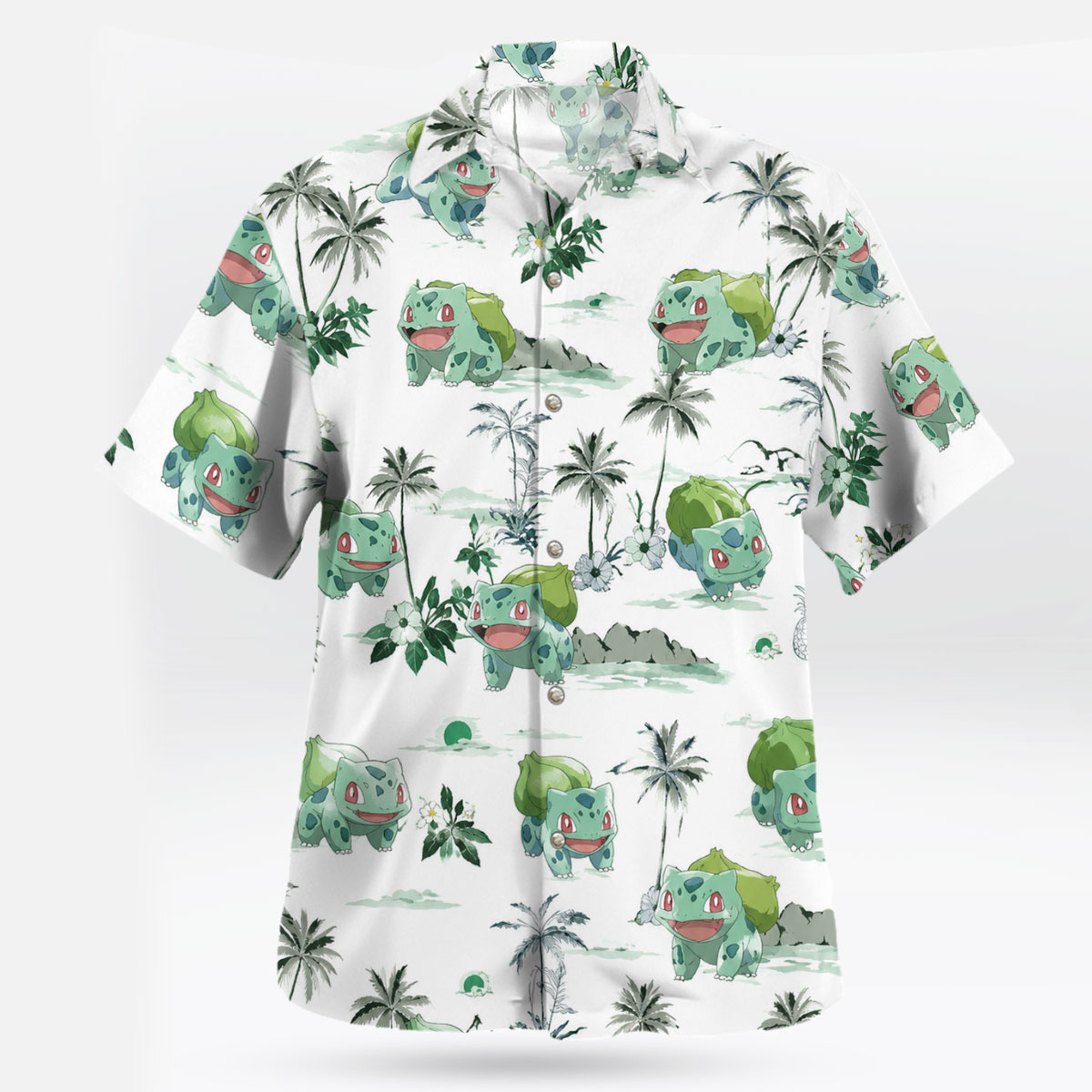 Bulbasaur Tropical Palm Trees Hawaiian Shirt 7 Bulbasaur Tropical Palm Trees Hawaiian Shirt 1