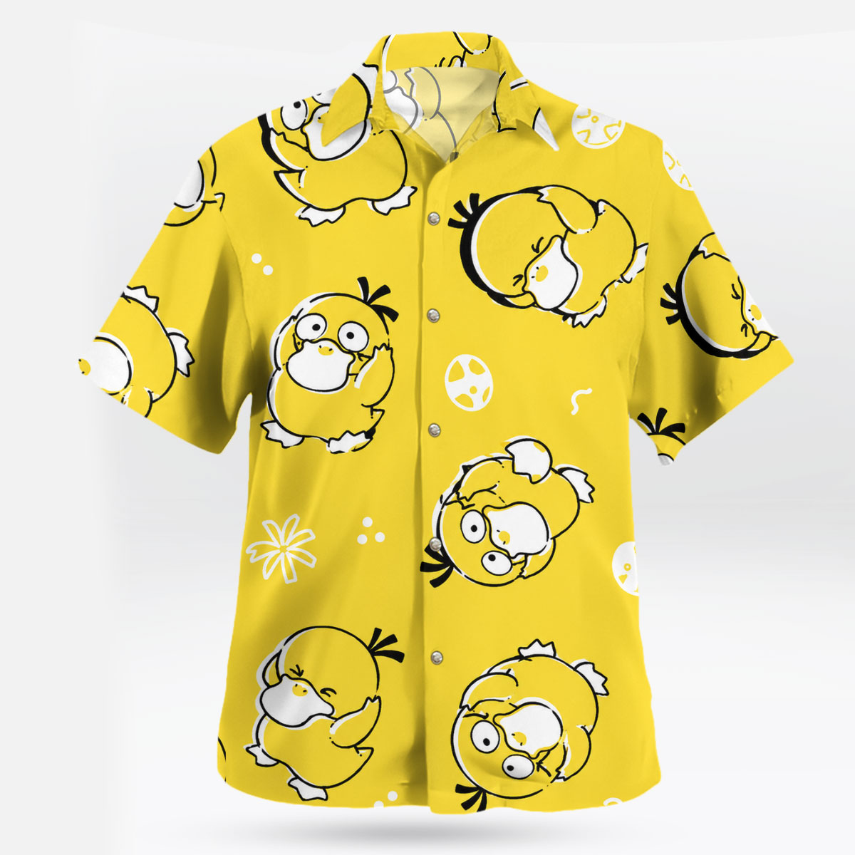 Cute Psyduck Yellow Hawaiian Shirt 5 Cute Psyduck Yellow Hawaiian Shirt 2
