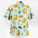 Psyduck Tropical Floral Hawaiian Shirt