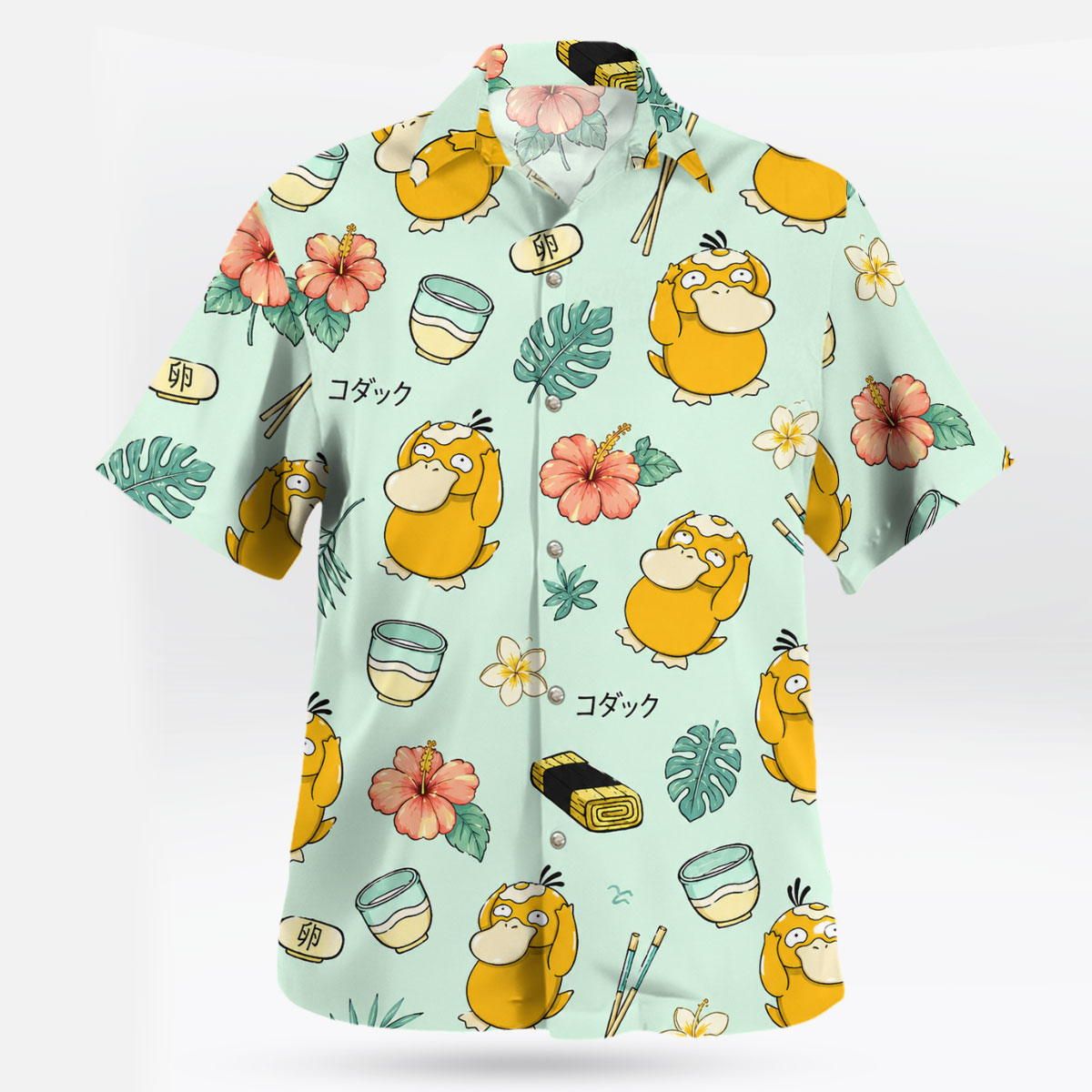 Psyduck Tropical Floral Hawaiian Shirt 5 Psyduck Tropical Floral Hawaiian Shirt 2