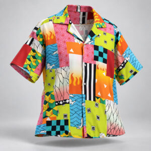 Demon Slayer Hashira Patchwork Hawaiian Shirt