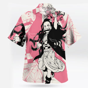 Demon Slayer Nezuko Kamado Pink Hawaiian Shirt