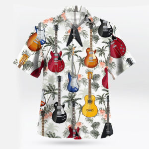 Electric Guitar Tropical Hawaiian Shirt