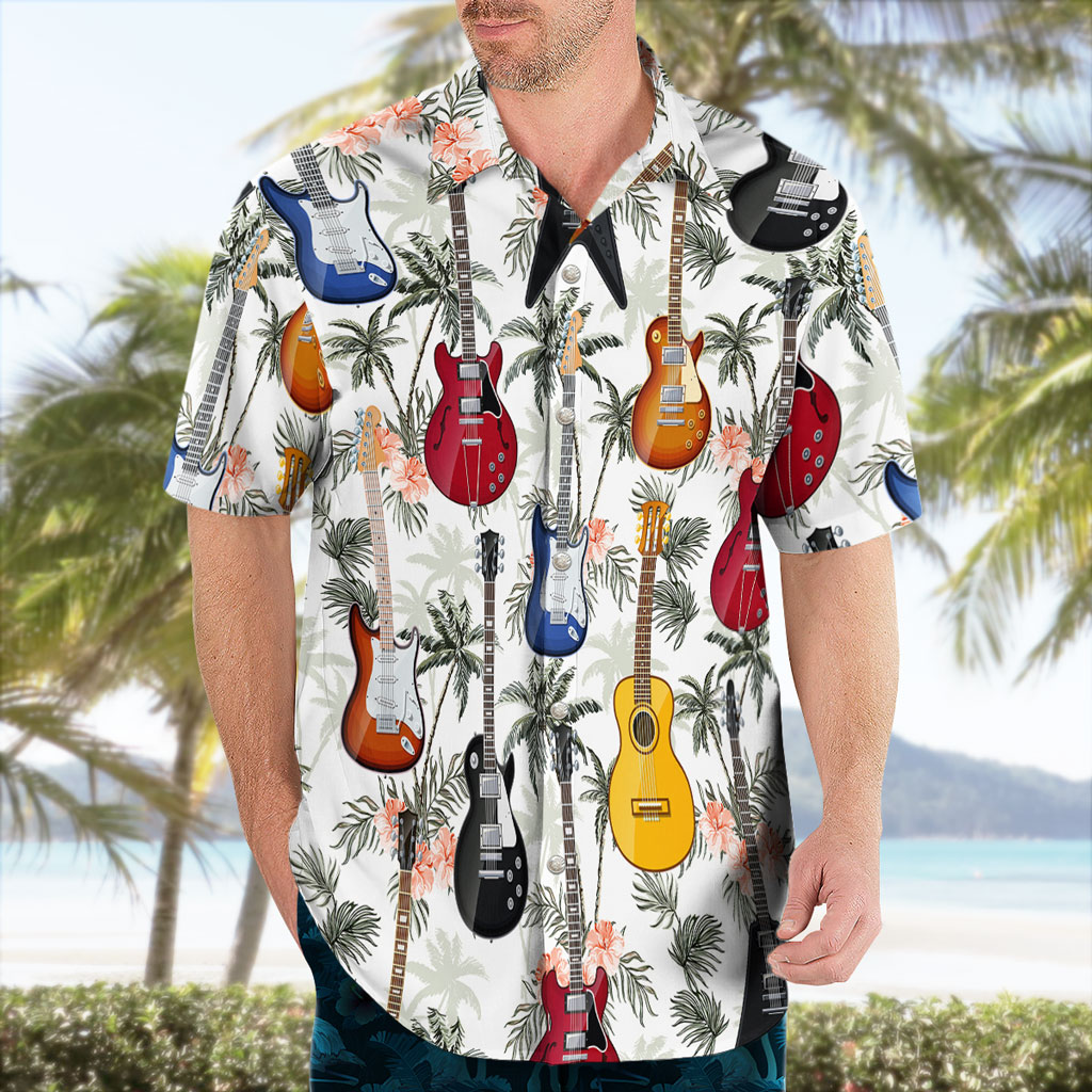 Electric Guitar Tropical Hawaiian Shirt 7 Electric Guitar Tropical Hawaiian Shirt 3