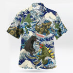 Godzilla Evolution Great Wave Japanese Hawaiian Shirt