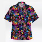 Horror Movie Killers Neon Tropical Hawaiian Shirt