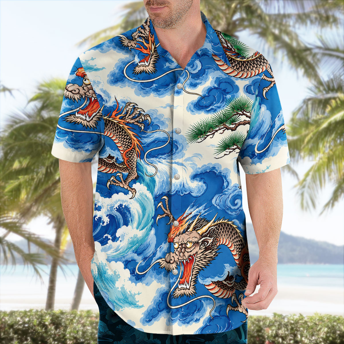The Boys Billy Butcher Blue Dragon Hawaiian Shirt 7 The Boys Billy Butcher Blue Dragon Hawaiian Shirt 4