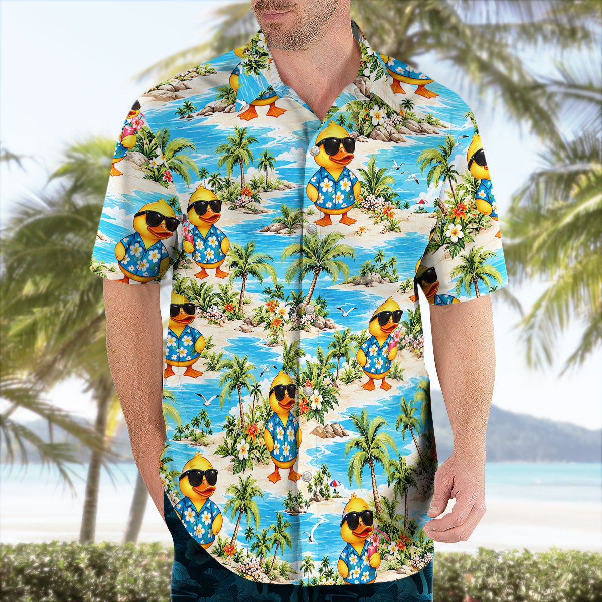 Cool Duck Tropical Island Hawaiian Shirt 4 Cool Duck Tropical Island Hawaiian Shirt - Image 4