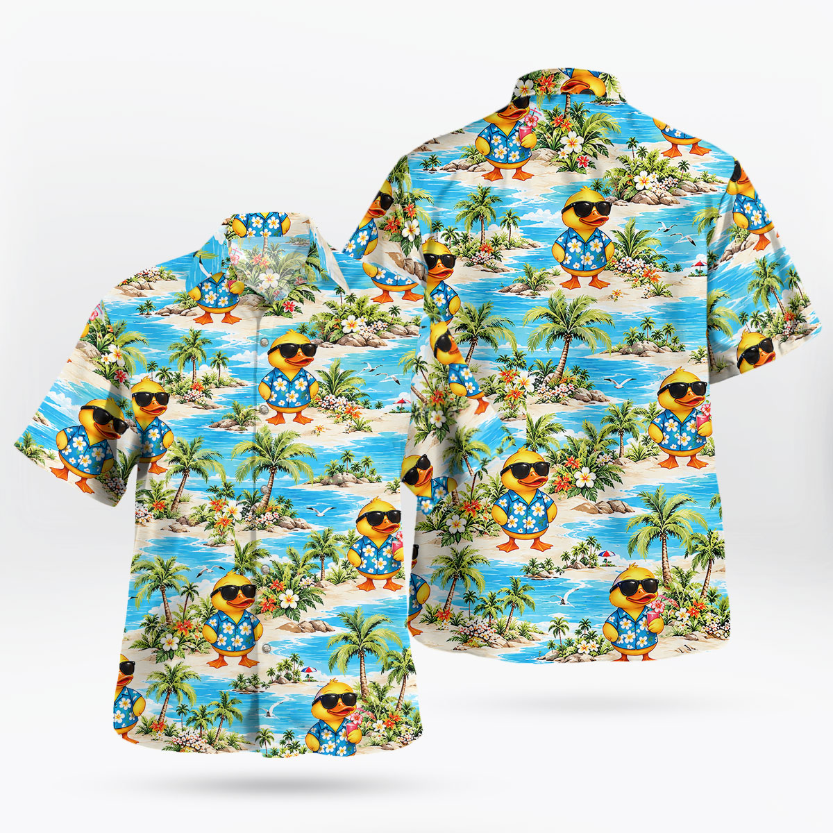 Cool Duck Tropical Island Hawaiian Shirt 6 Cool Duck Tropical Island Hawaiian Shirt 3