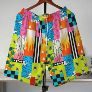 Demon Slayer Hashira Haori Patchwork Shorts
