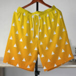 Demon Slayer Zenitsu Agatsuma Yellow Triangle Shorts