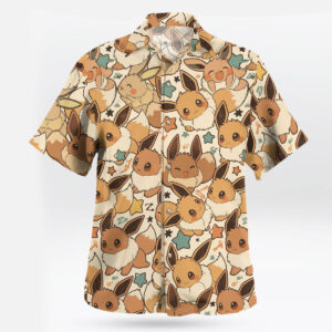 Eevee Kawaii Star Pattern Hawaiian Shirt