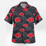 Naruto Akatsuki Red Cloud Tropical Hawaiian Shirt