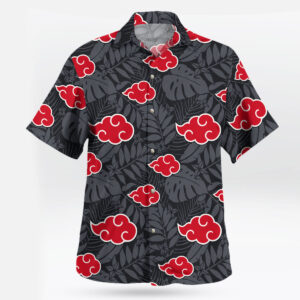 Naruto Akatsuki Red Cloud Tropical Hawaiian Shirt