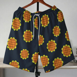 One Piece Luffy Dressrosa Sunflower Pattern Shorts