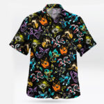 Pokemon Eevee Evolutions Neon Black Hawaiian Shirt
