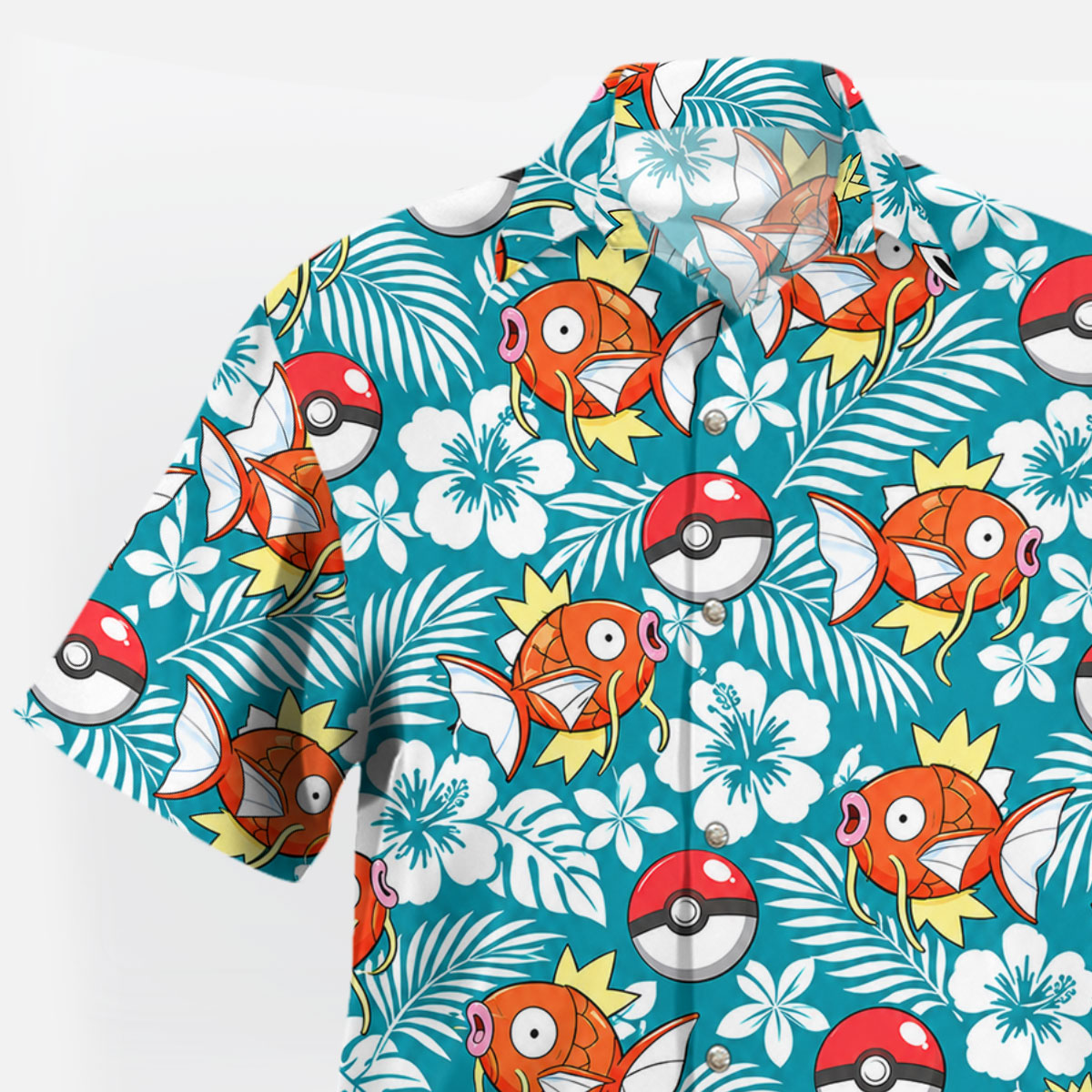 Pokemon Magikarp Poke Ball Tropical Hawaiian Shirt 4 Pokemon Magikarp Poke Ball Tropical Hawaiian Shirt - Image 4