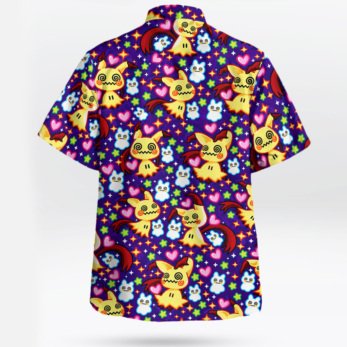 Pokemon Mimikyu Hearts and Stars Hawaiian Shirt 7 Pokemon Mimikyu Hearts and Stars Hawaiian Shirt 3