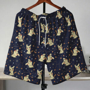 Pokémon Mimikyu Moon and Stars Halloween Shorts