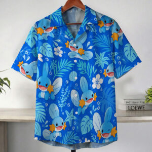 Pokemon Mudkip Tropical Blue Hawaiian Shirt