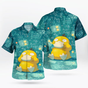 Psyduck Confused Math Equations Pokemon Hawaiian Shirt
