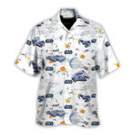 Retro Space Battle Starship Hawaiian Shirt