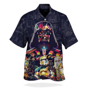 Star Wars Darth Vader Stormtrooper Colorful Hawaiian Shirt